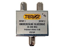 Univerzální anténní slučovač TV s 2 vstupy F TEROZ č.201