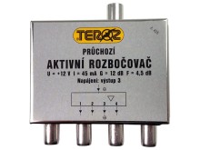 Aktivní anténní rozbočovač TV TEROZ č. 425 s 4 výstupy