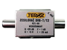 Anténní zesilovač DVB-T / DVB-T2 20dB TEROZ č.493 IEC