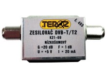 DVB-T / DVB-T2 Anténní Zesilovač 20dB TEROZ č.493 F
