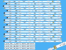 LED podsvit 1560mm sada pro Samsung 75" TV - 18 pásků