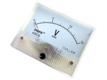 Analogové panelové měřidlo 15V DC 80 x 65 mm