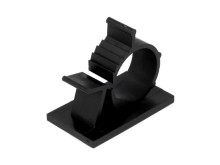 Samolepicí příchytka pro kabely průměr 16,5-20,1 mm, polyamid, černá