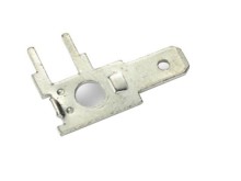 Faston Konektor Kolík 4,8x0,8mm do PCB 90°, RM 5,08mm, Pocínovaná Mosaz