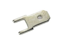 Faston konektor 4,8x0,8mm přímý do PCB, RM 5mm, pocínovaná mosaz