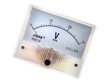 Analogové panelové měřidlo 30V DC 80 x 65 mm