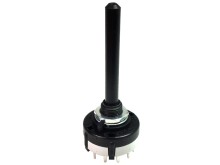 Otočný přepínač 4x3 polohy do PCB, osa 6mm, 250V/0,15A