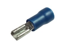 Krimpovací Faston konektor 2.8mm s modrou izolací - zásuvka