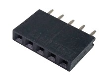 Zásuvka pro kontaktní lištu do PCB, 5 pinů, THT