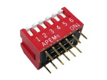 MINI DIP 6pólový spínač s dlouhou páčkou pro PCB