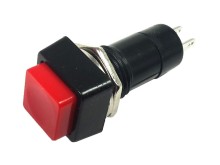 Tlačítko S 1023/2, červené, bez aretace, 1A / 250VAC