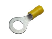 Krimpovací očko M8 na kabel - žluté, průměr 8,4 mm