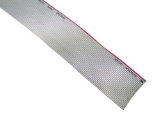 Plochý vícežilový kabel 26x28AWG, Cu, šedý, nestíněný