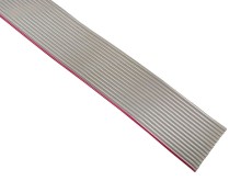 Plochý vícežilový kabel 15x28AWG, Cu, šedý, nestíněný