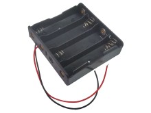 Pouzdro na baterie 4x 18650 s vývodem vodiče