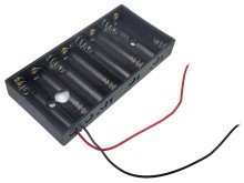 Pouzdro na baterie 8x AAA s vývodem vodiče