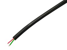 Telefonní plochý kabel AWG28, 2 žíly, černý (metráž)