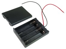 Pouzdro na baterie 4x AAA s vypínačem a vývodem vodiče