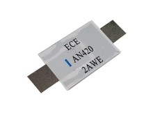 Bimetalová tepelná pojistka 70°C, rozměry 2.4 x 5.4 x 15 mm, vývody 70 mm