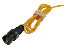 Žlutá LED kontrolka 230V AC s montážním otvorem 11mm