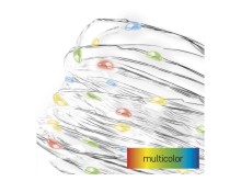 LED vánoční nano řetěz 1,9 m s časovačem, multicolor