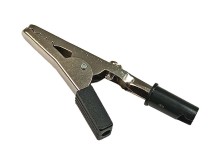 Miniaturní částečně izolovaná krokosvorka černá 4mm