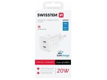 SWISSTEN 20W Power Delivery Nabíječka s 2x USB-C