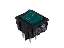 Kolébkový vypínač BULGIN H8653VBBG3076W zelený ON-OFF