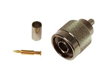 Konektor N pro kabel RG58 - krimpovací samec, stříbřený