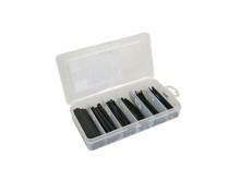 Sada smršťovacích bužírek s lepidlem 85 ks - černá