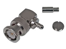 BNC Konektor úhlový 90° krimpovací pro kabel RG316 - samec