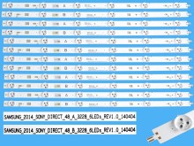 Sada LED podsvětlení 477mm pro LCD TV Sony - 12 kusů