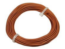 Drát Cu 0.5 mm s PVC izolací, hnědý, 10m