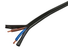 Síťový kabel H03VVH2-F 2x0,75mm² s PVC izolací, černý, metráž