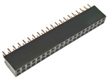 Zásuvka pro lištu 40 pinů THT 2.54mm