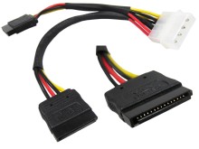 Napájecí kabel PC 5.25 na 2xSATA - PremiumCord