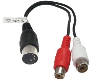 Redukce DIN 5-pin na 2 x CINCH 0,2m CAGL20250BK02 Nedis