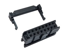 Pozlacená prořezávací zásuvka 16 pin pro plochý kabel s mechanickým uzávěrem