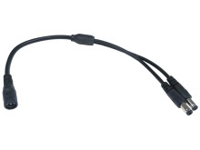 Y rozbočovací kabel 5.5 x 2.1mm, 1x zásuvka + 2x zástčka