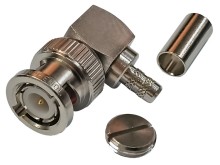 BNC Konektor úhlový 90° krimpovací pro kabel RG58 - samec