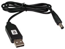 USB Typ A Kabel s STEP-UP Měničem 9V a Napájecím Konektorem 5.5/2.1mm