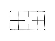 Mřížka vařidlová 22 x 40,5 cm pro plynové vařiče