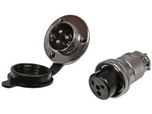 Konektor DF25 GX25, 1 pár, 3 piny, panelová zástrčka a kabelová zásuvka