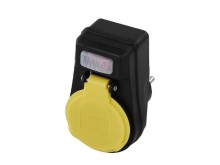 Zásuvka s vypínačem IP44 černá