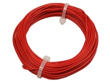 Cu drát 0.5 mm s PVC izolací, červený, 10m