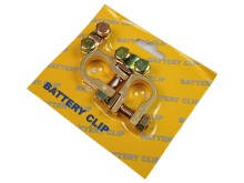 Svorky na autobaterii s upínáním kabelu dvěma šrouby - 1 pár