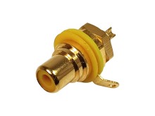 CINCH Konektor Panelová Zásuvka Zlacená