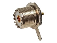UHF panelový konektor s maticí - samice, pájecí