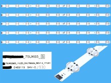 Sada LED podsvícení 832 mm pro LG 75" - 5 kusů DLED Backlight SSC_TRIDENT_75UK65