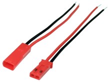 JST Konektor 2 PIN s kabelem 10 cm - Samec + Samice